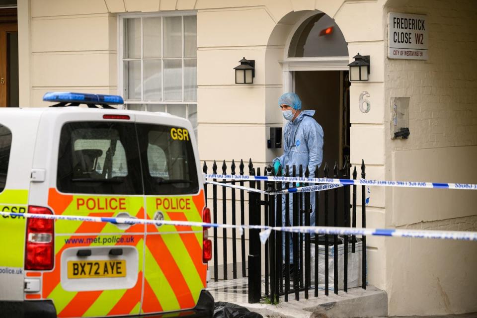 Forensics at the murder scene (Getty Images)