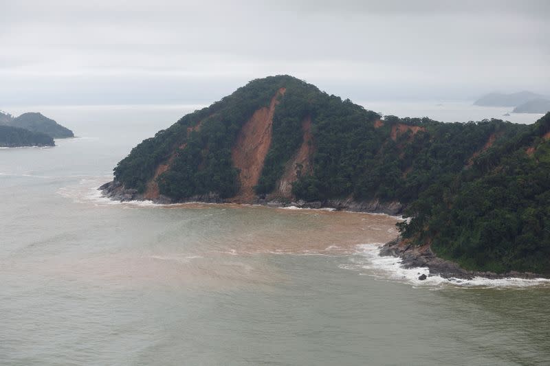 Aftermath of the severe rainfall in Sao Sebastiao