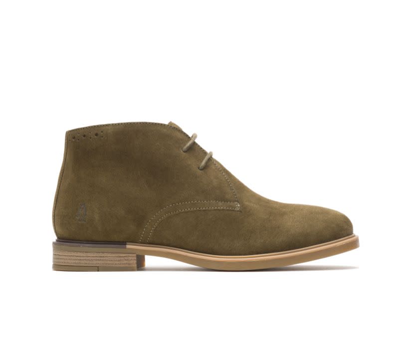 Women's Bailey Chukka Boot in Olive. Image via Hush Puppies.