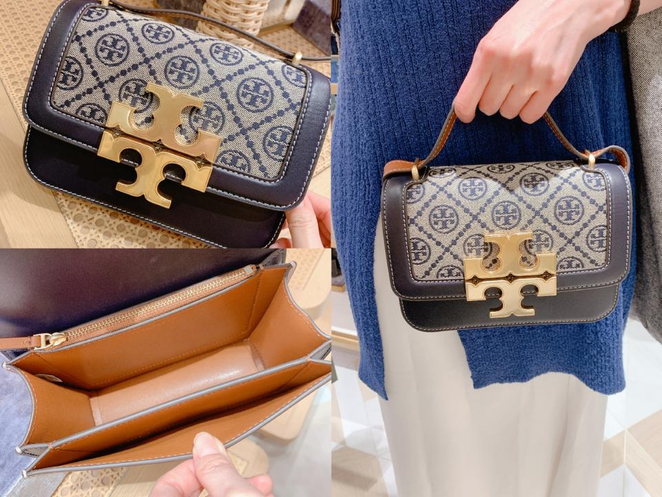 Tory Burch ELEANOR小款老花兩用包，NT$25,900！圖片來源：編輯拍攝