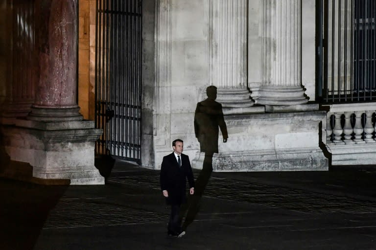 Macron used the Louvre museum, another former royal palace, as the backdrop of his victory party