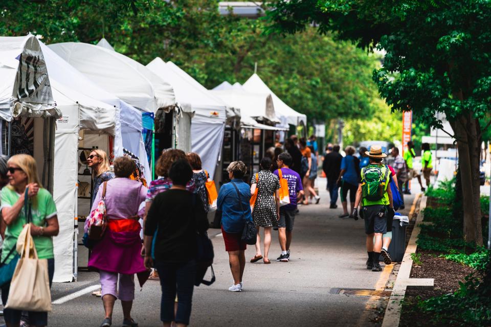 Tens of thousands of people will visit the artist tents at the Dollar Bank Three Rivers Arts Festival.