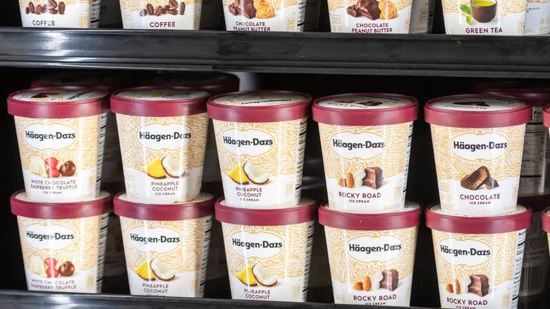 pints of Häagen-Dazs ice cream