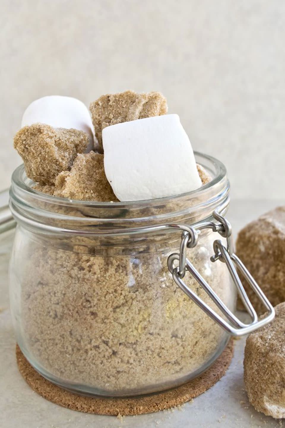 Soften rock-hard brown sugar with a marshmallow.