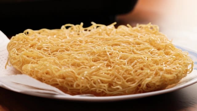 Deep fried Hong Kong noodles