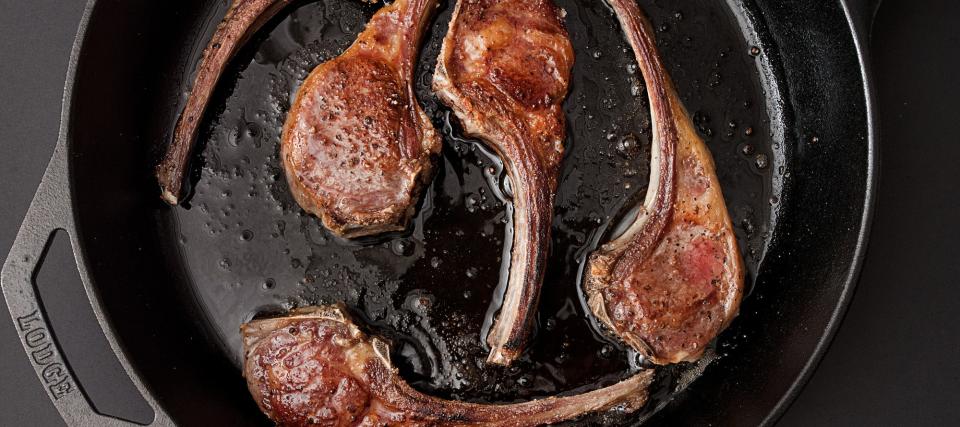 Pan-Fried Lamb Chops with Rosemary and Garlic