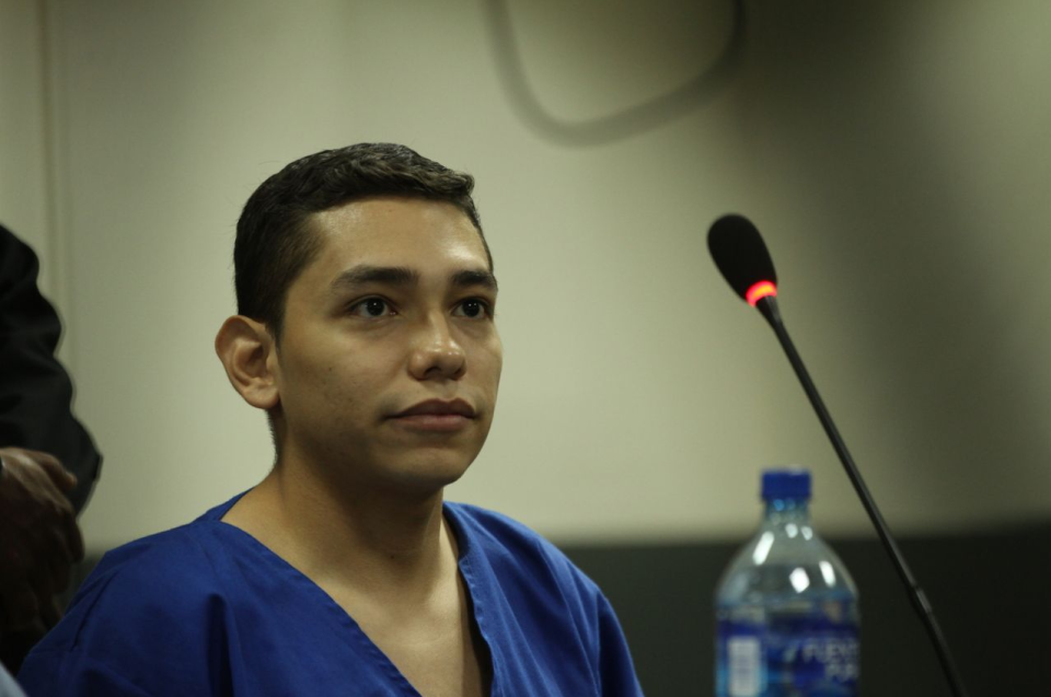 Convicted killer Orlando Tercero in Nicaraguan court where we was convicted of killing Haley Anderson.