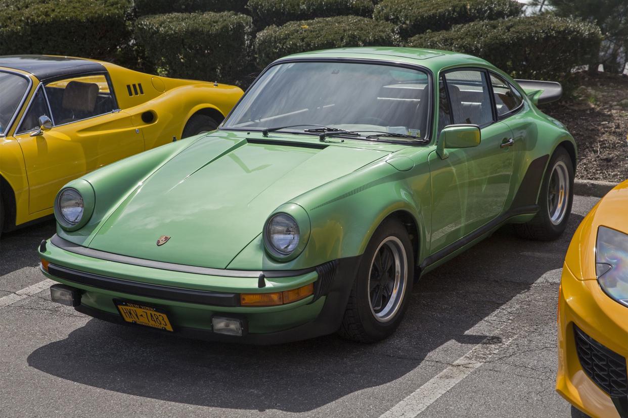 A 1976 Porsche 930 Turbo in fairly unusual Emerald Green Metallic