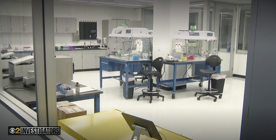 Inside Othram's lab. / Credit: CBS Chicago