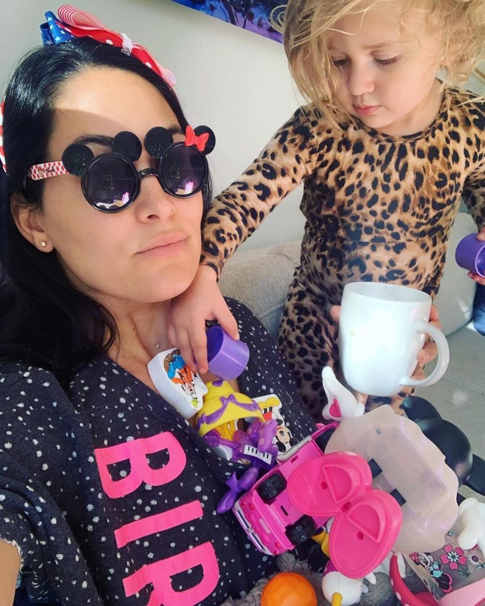 Motherhood changes you, as Brie can attest — and it looks like she's embraced her <a href="https://www.instagram.com/p/BzyB_6Oh7Ht/" rel="nofollow noopener" target="_blank" data-ylk="slk:new morning routine;elm:context_link;itc:0;sec:content-canvas" class="link ">new morning routine</a>: "Coffee with a splash of toddler toys." Sound familiar? She's termed it the "Mamalatte." 