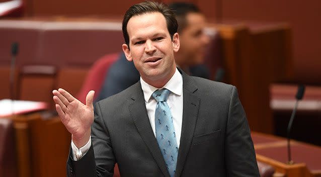 Senator Canavan previously aired concerns about religious freedoms in the bill. He voted no on Wednesday. Source: AAP