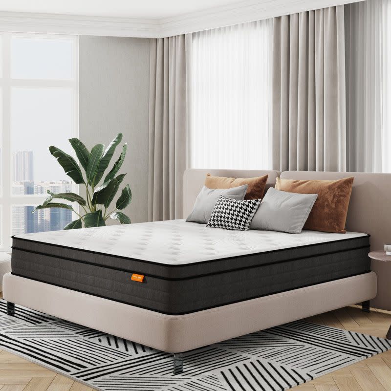 <p><a href="https://go.redirectingat.com?id=74968X1596630&url=https%3A%2F%2Fwww.wayfair.com%2F--%2Fpdp%2Fhome--12-medium-hybrid-mattress-wfch008s-l6443-w005833422.html&sref=https%3A%2F%2F" rel="nofollow noopener" target="_blank" data-ylk="slk:Shop Now;elm:context_link;itc:0;sec:content-canvas" class="link ">Shop Now</a></p><p>12'' Medium Hybrid Mattress</p><p>wayfair.com</p><p>$439.99</p>