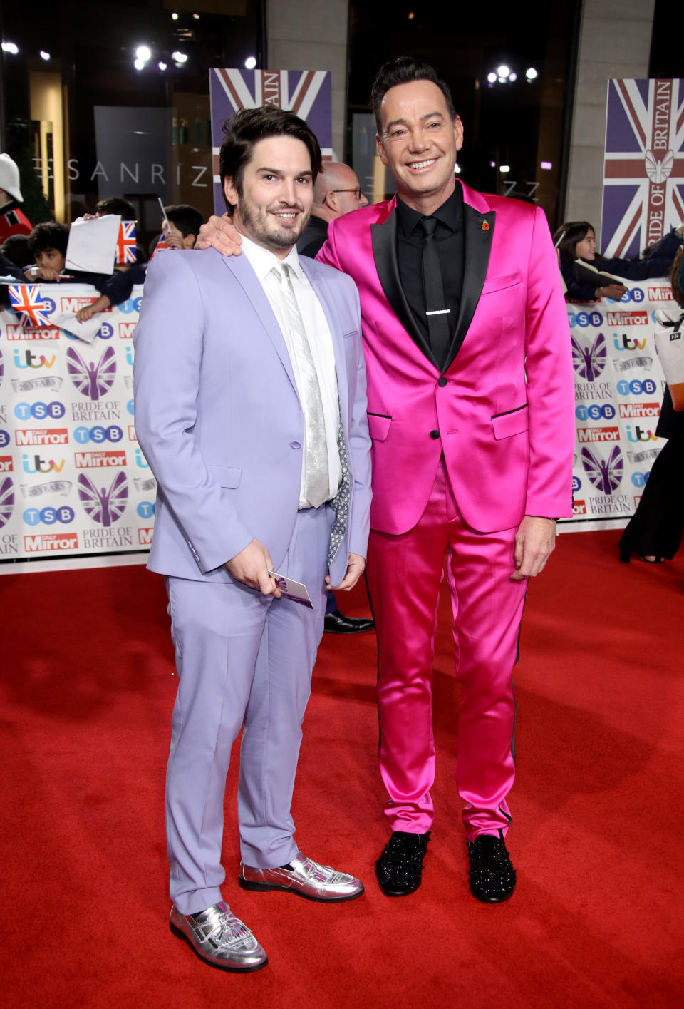 Craig Revel Horwood and Jonathan Myring attend Pride Of Britain Awards 2019 at The Grosvenor House Hotel on October 28, 2019 in London, England. (Photo by Mike Marsland/WireImage)