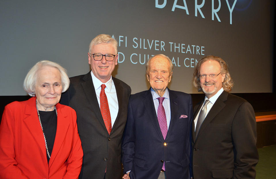 AFI President Emerita Jean Picker Firstenberg, Ray Barry, Director of the AFI Silver Theatre and Cultural Center, AFI Founding Director George Stevens, Jr., and AFI President & CEO Bob Gazzale