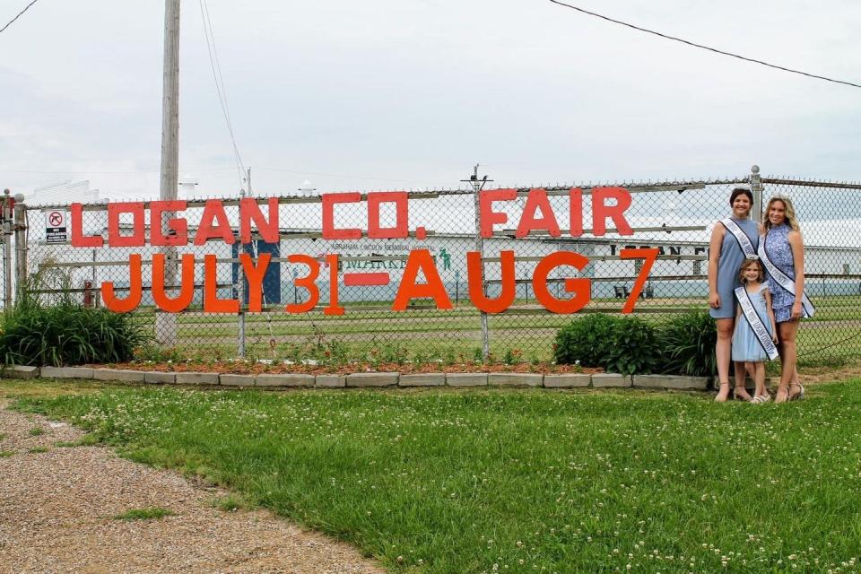 Queen Caroline, Junior Miss Alayna and Little Miss Sophia welcome the public to the 2022 Logan County Fair.