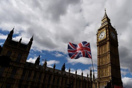 The Union Flag flies near the Houses of Parliament in London, Britain, June 7, 2017. REUTERS/Clodagh Kilcoyne