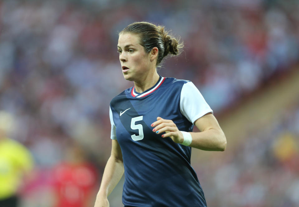 Kelley O'Hara's efforts at the 2012 Olympics sealed her spot at left back on the all-decade team. (Photo by AMA/Corbis via Getty Images)