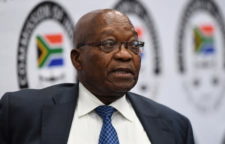 Former South African President Jacob Zuma appears before the Commission of Inquiry into State Capture in Johannesburg