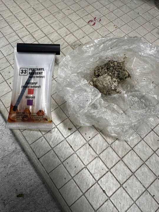 Photo of items uncovered during a search warrant, according