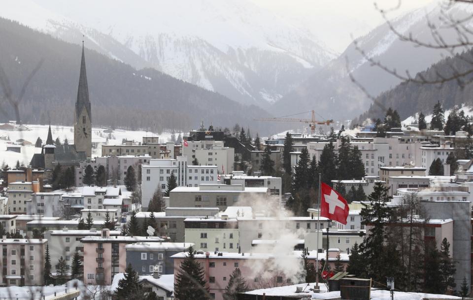 A general view shows the Swiss mountain resort of Davos. REUTERS/Vincent Kessler 