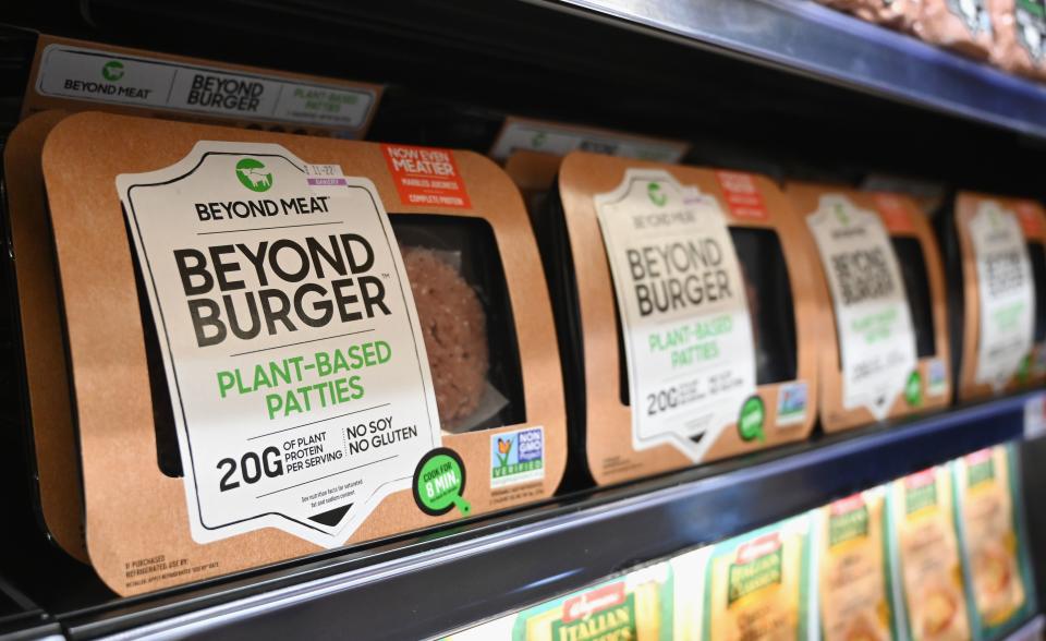 (FILES) In this file photo taken on November 15, 2019 Beyond Meat 