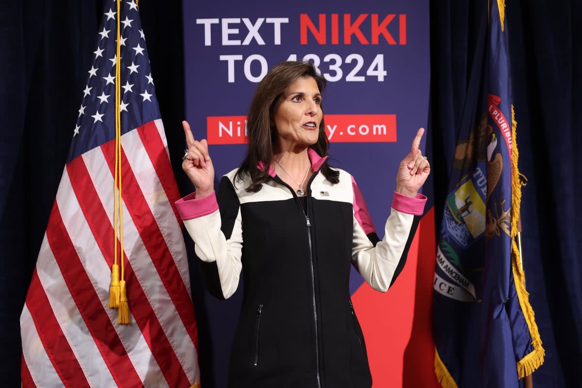 Nikki Haley speaks to supporters  (Getty Images)