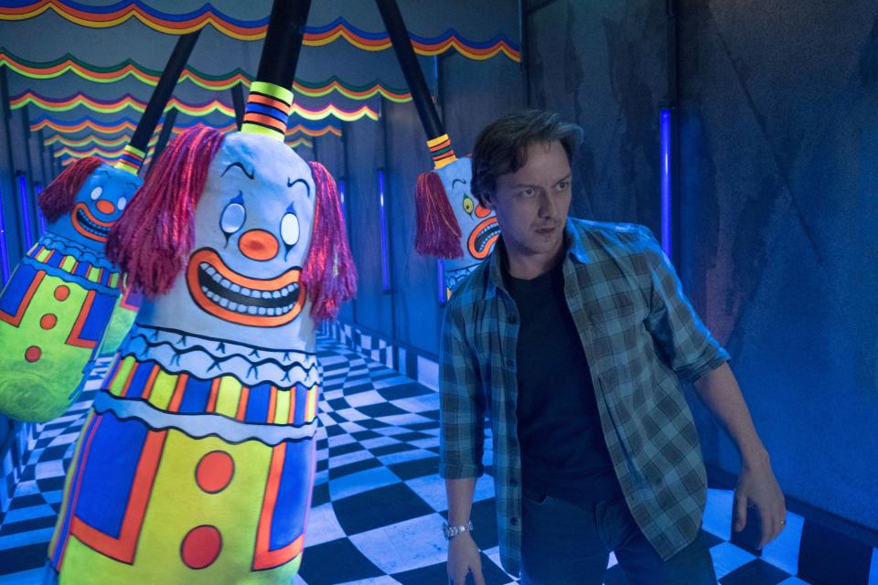 James with a Pennywise inflatable toy