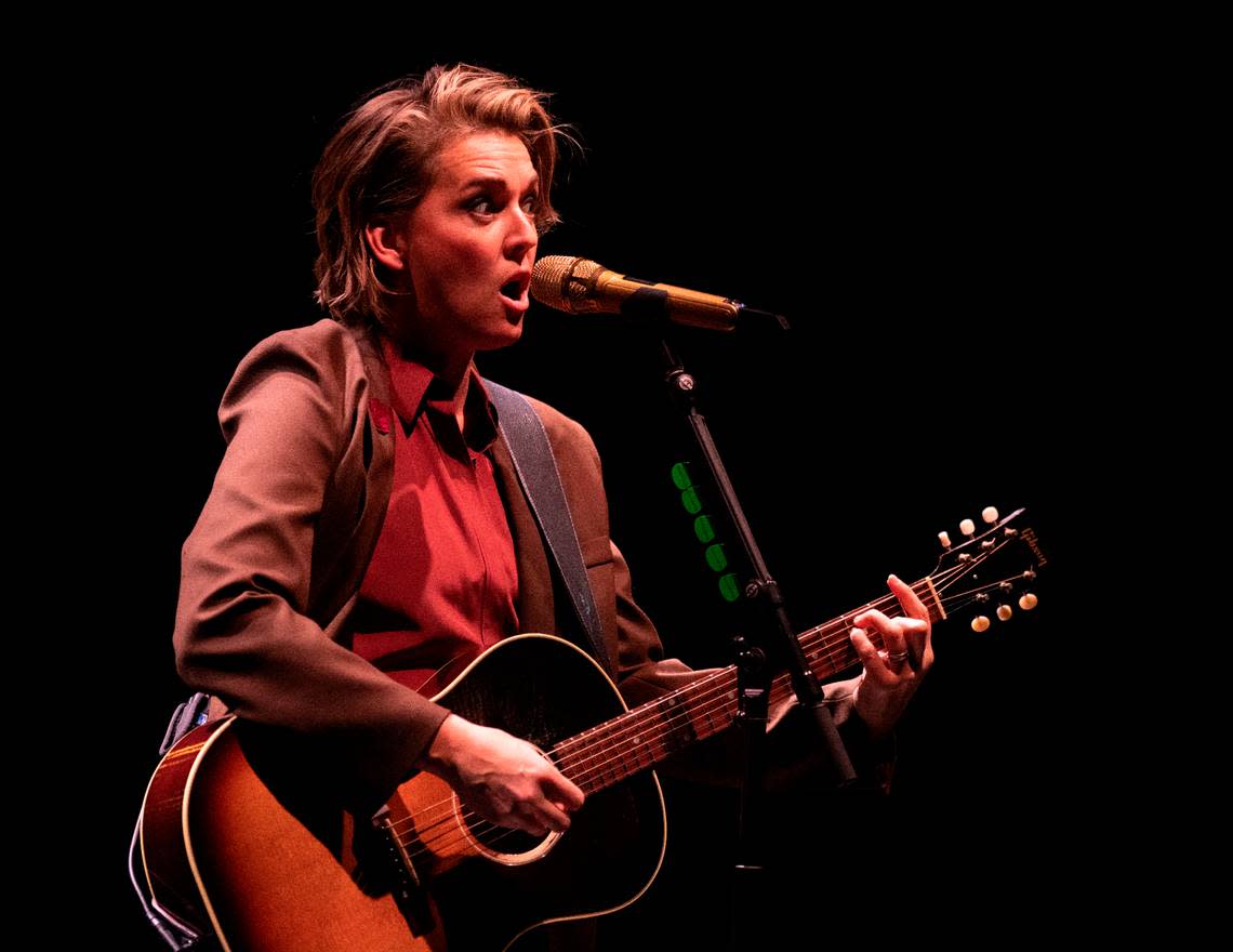 Brandi Carlile plays a special solo concert at DPAC in Durham, N.C., Friday night, Oct. 7, 2022.