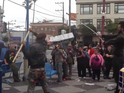 san francisco residents bashing google shuttle bus pinata