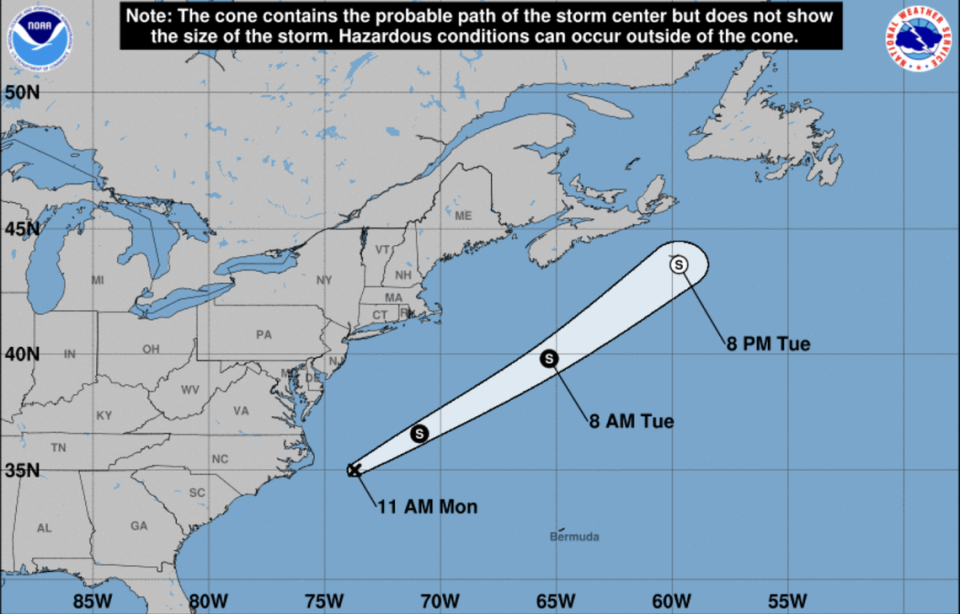 Tropical Depression Two is forecast to turn into Tropical Storm Bill Monday night.