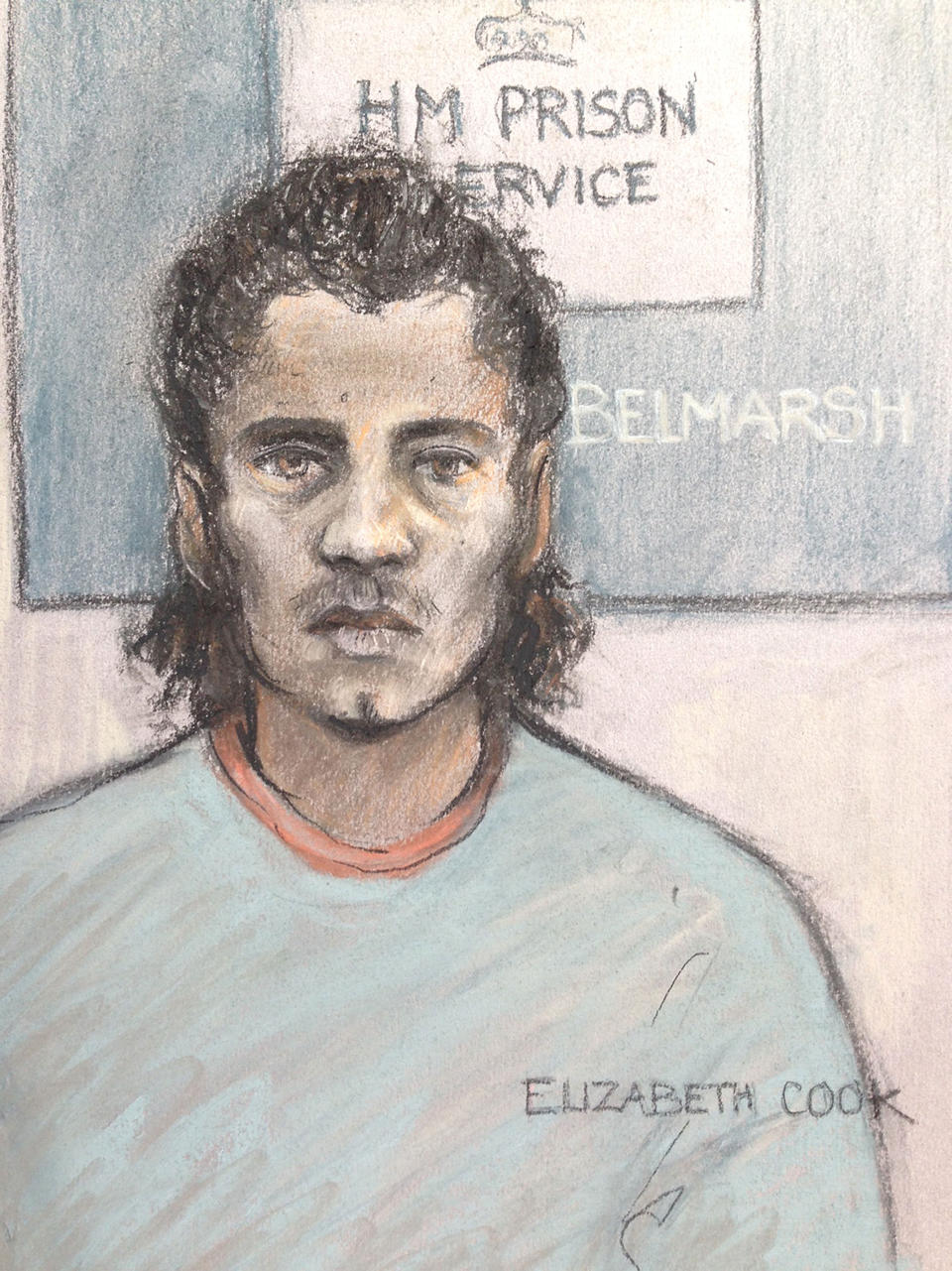 Court artist sketch of Ahmed Hassan Mohammed Ali, 18 (PA Images)