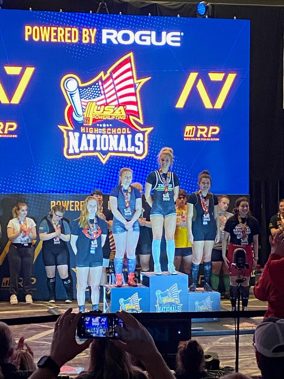 Sophie Sabol after winning the powerlifting nationl championship in 2022.