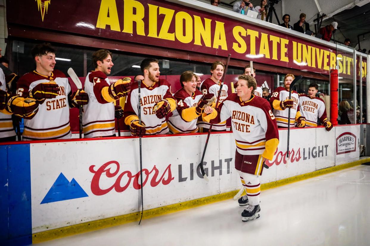 Former ASU forward Sean Dhooghe will be playing in the  inaugural season of a 3-on-3 hockey league called 3ICE this summer.