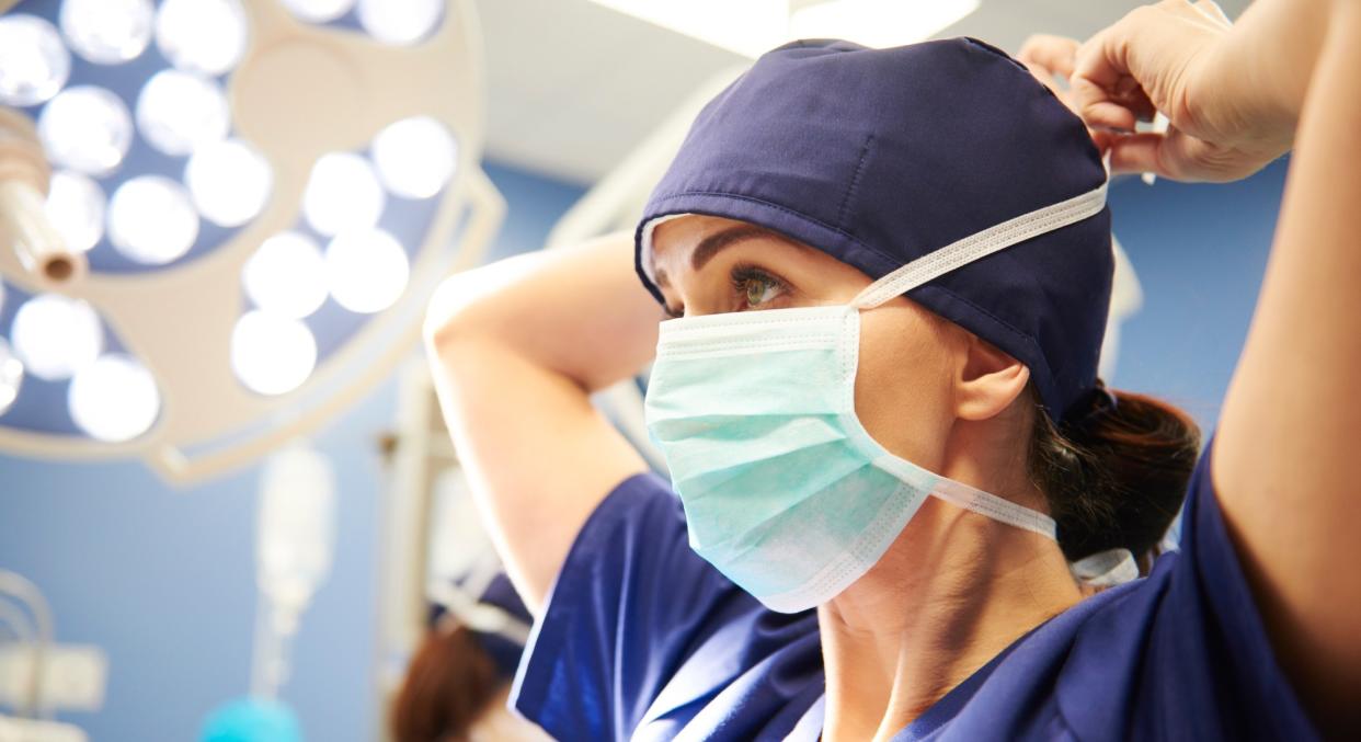 Glamour has been praised for featuring nine members of NHS staff on its latest front cover (Getty Images)