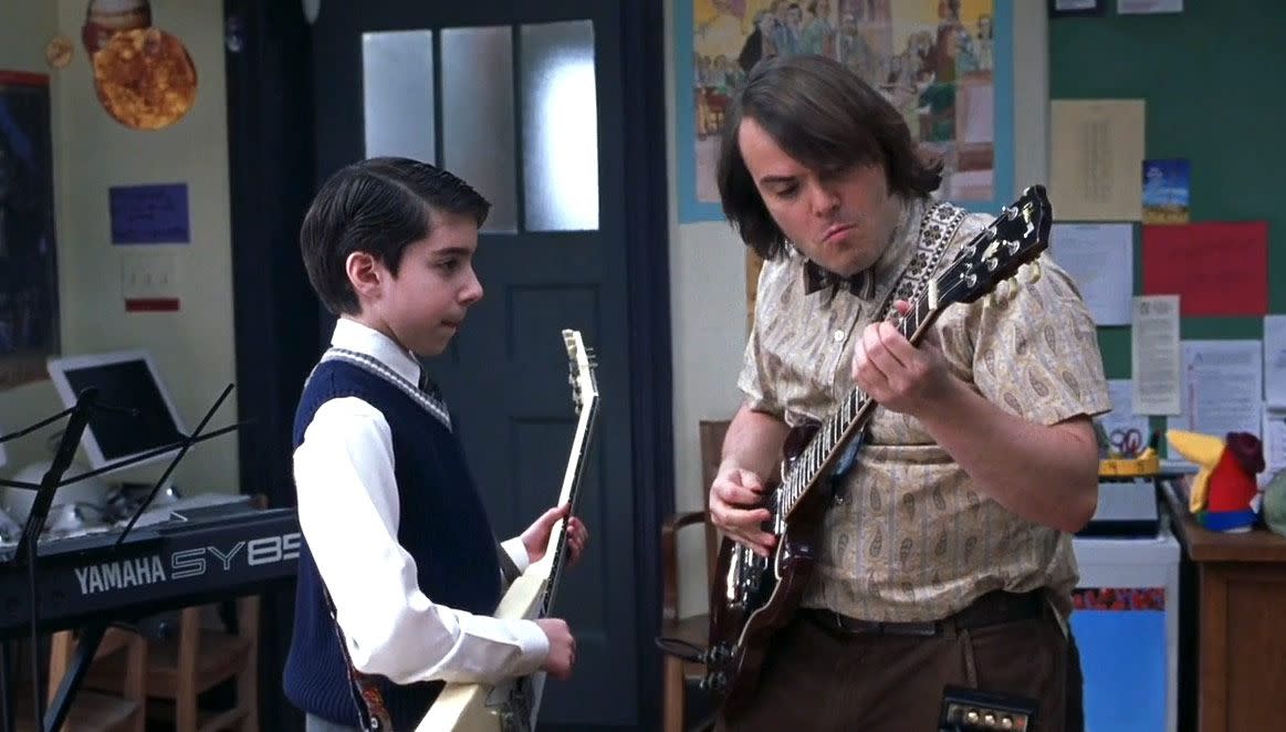 Joey and Jack Black in School of Rock (Credit: Paramount)