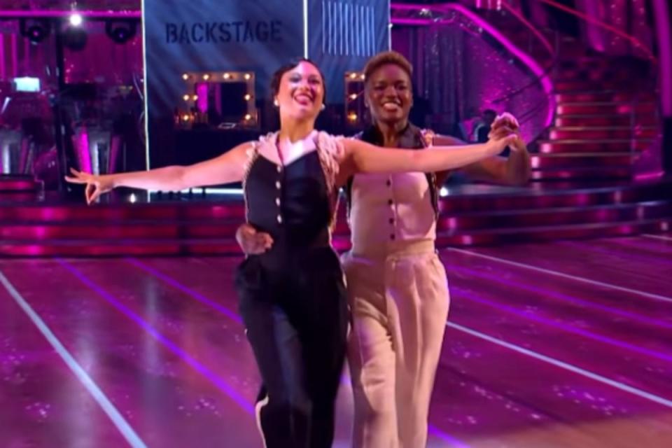 Katya Jones and Nicola Adams on Strictly (YouTube / Screengrab)