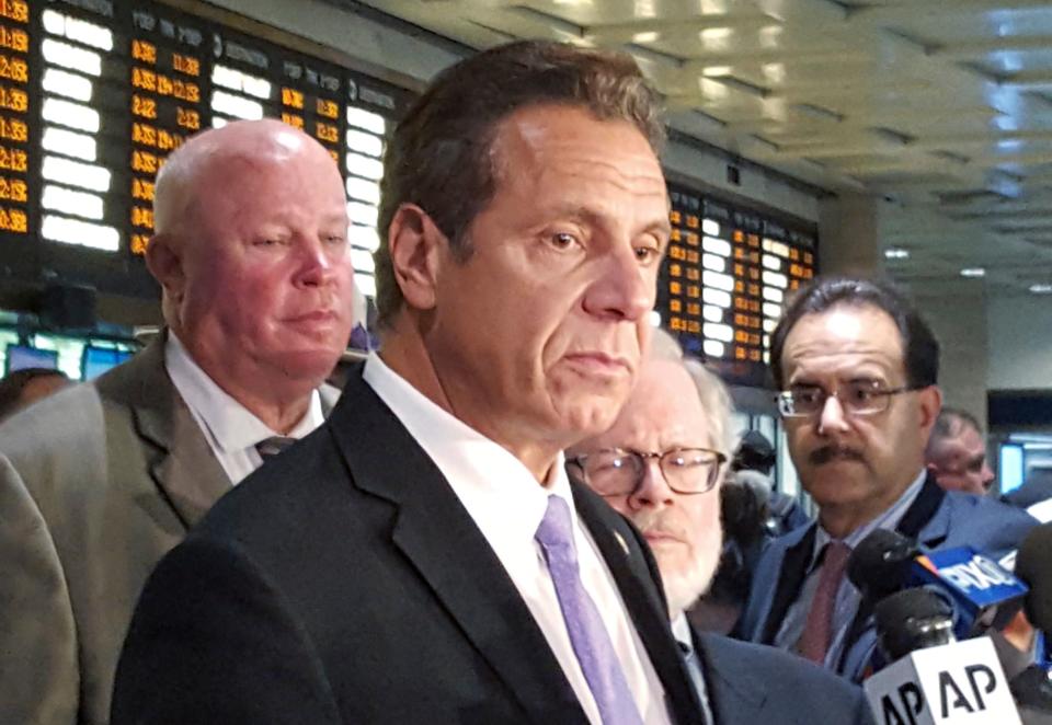 New York Gov. Andrew Cuomo holds a news conference at&nbsp;Penn Station on Sept. 19, 2016. Changes in&nbsp;an editorial about the governor's responsibility for the station is at the center of a debate between current and former New York Times staffers.&nbsp; (Photo: Hilary Russ/ Reuters)