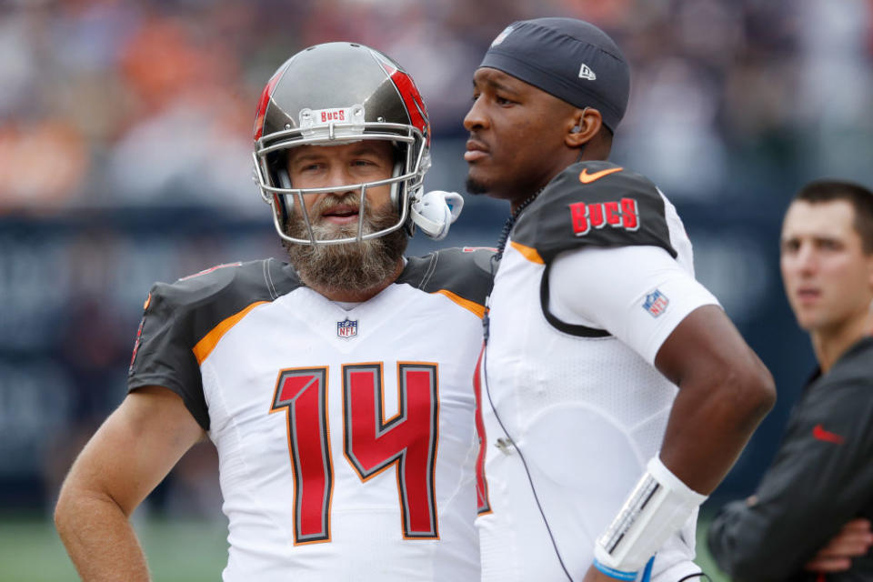 Ryan Fitzpatrick has once again claimed the starting job from Jameis Winston in Tampa Bay. (Photo by Joe Robbins/Getty Images)