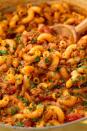 <p>We love the fact that EVERYTHING in this recipe cooks in one skillet—the beef, the sauce, and the macaroni. Once you cook pasta this way, you'll never go back to boiling water again.</p><p>Get the <a href="https://www.delish.com/uk/cooking/recipes/a29496617/best-goulash-recipe/" rel="nofollow noopener" target="_blank" data-ylk="slk:Goulash;elm:context_link;itc:0;sec:content-canvas" class="link ">Goulash</a> recipe.</p>