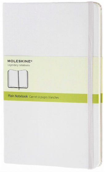 Moleskine white large plain classic notebook [hardcover], S$31.46. PHOTO: Kinokuniya