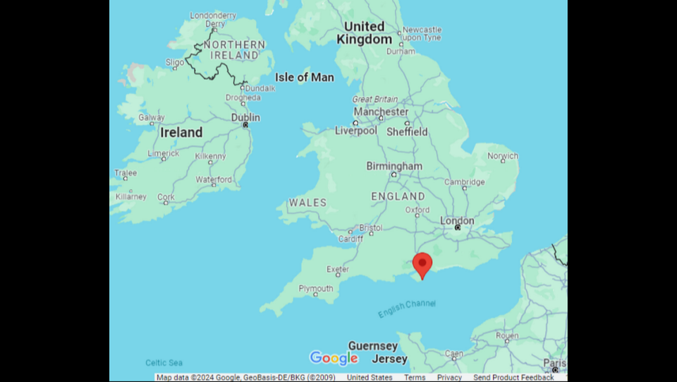 The fossil-rich Isle of Wight is on the southeastern coast of England.