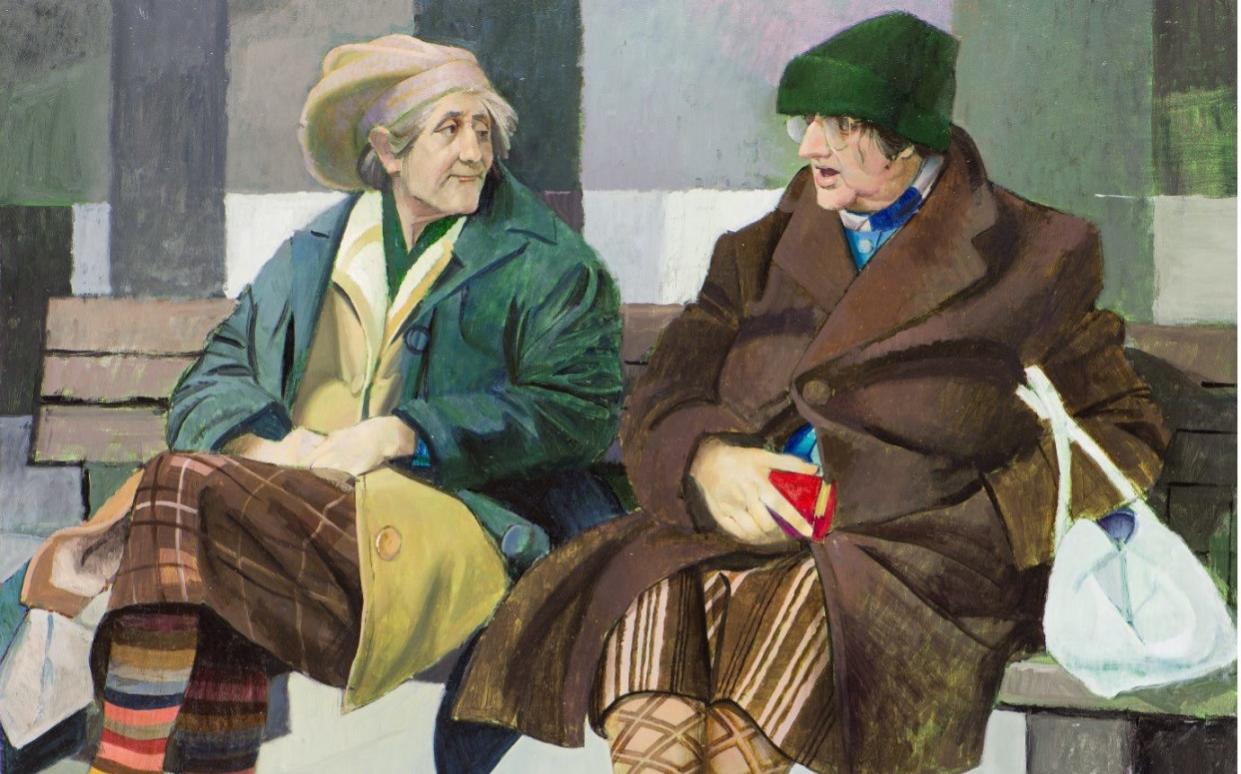 Odd couple: Two auld wifies, Dundee, 1982 by Ron Stenberg is one of the art works brought into the new exhibition from beyond the National Gallery's collection - Collection of Dundee Art Galleries & Museums