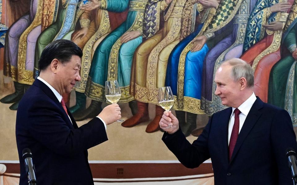 Xi Jinping Putin - Pavel Byrkin, Sputnik, Kremlin Pool Photo via AP