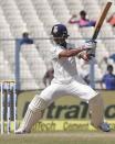 Cricket - India v New Zealand - Second Test cricket match - Eden Gardens, Kolkata - 30/09/2016. India's Ajinkya Rahane plays a shot. REUTERS/Rupak De Chowdhuri