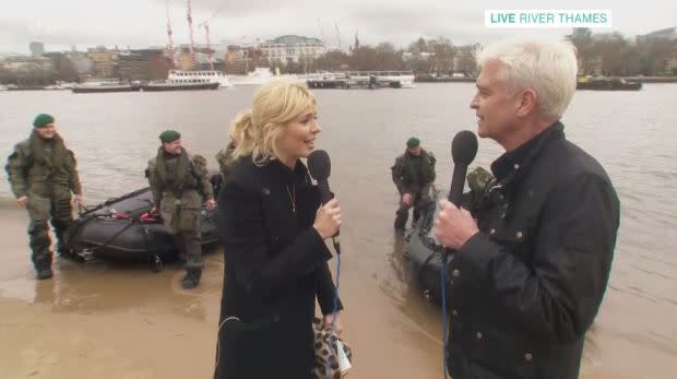 Holly and Phil got stranded live on air. (ITV)