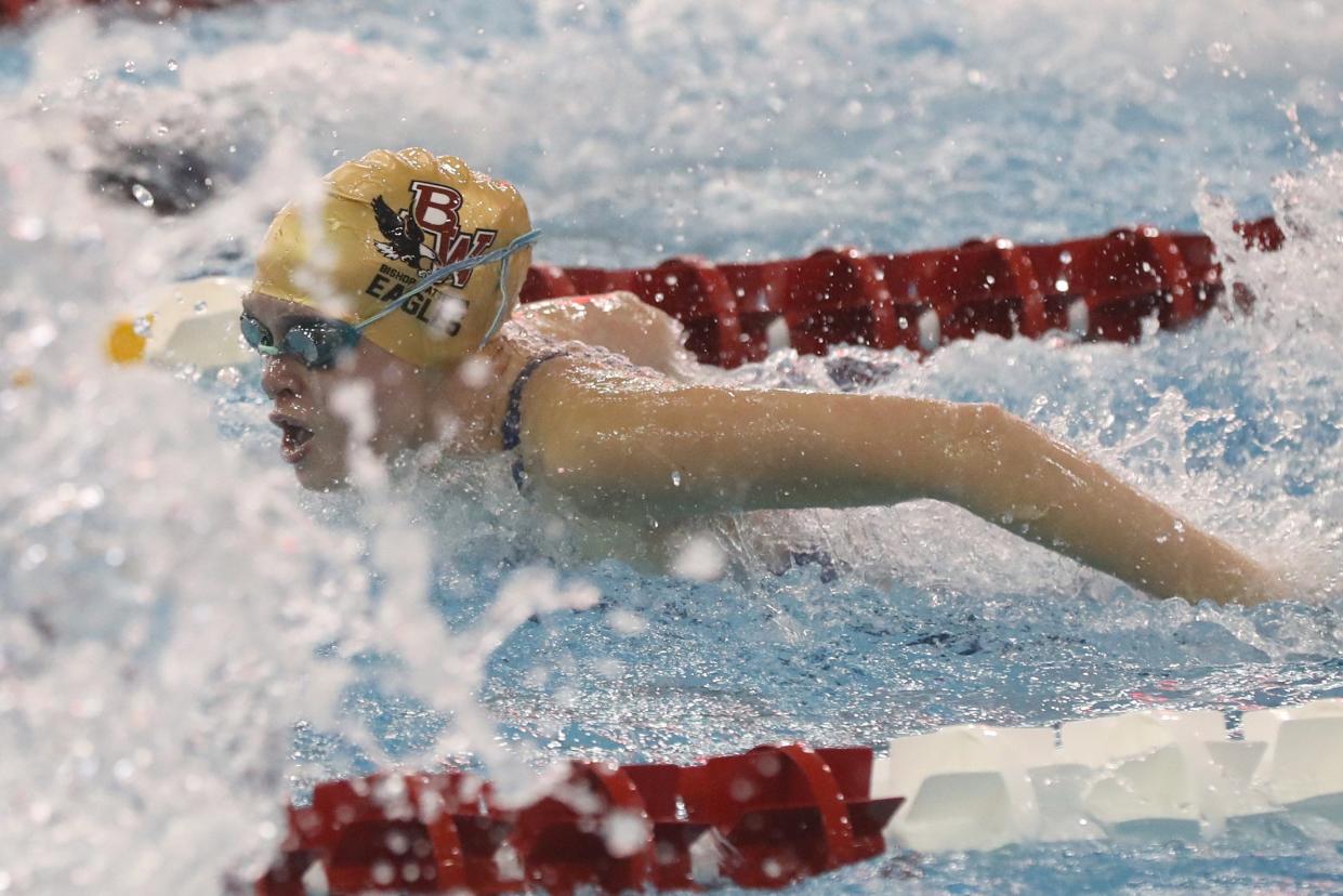 Senior Molly Shanahan is one of the leaders of a Watterson girls team that mixes talented veterans and promising newcomers. Shanahan swam on the 200-yard medley relay at state last season.