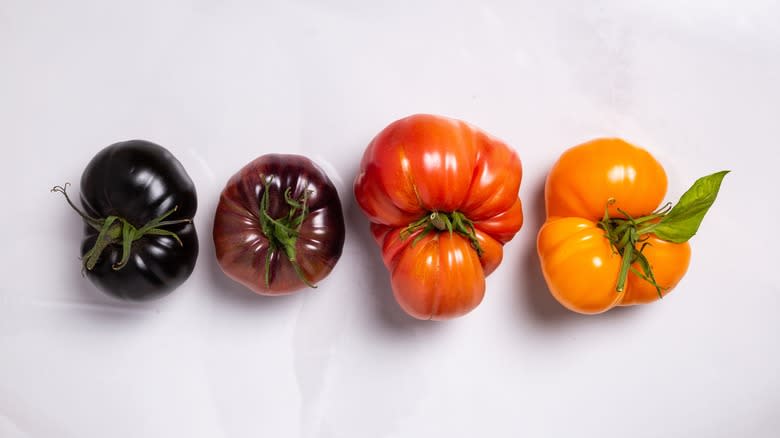 Shades of heirloom tomatoes