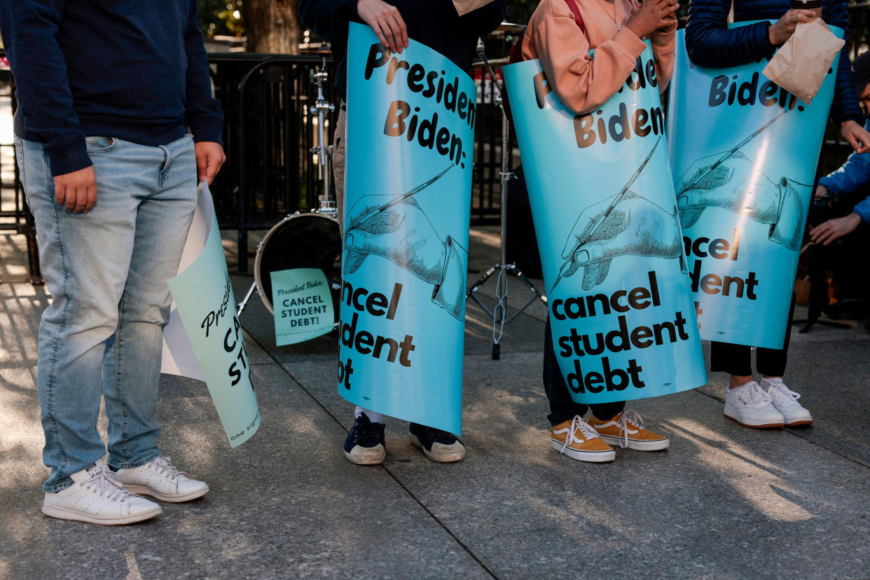 Students And Loan Activists Rally For The Cancellation Of Student Debt