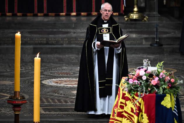 The Archbishop of Canterbury Justin Welby gives a reading during the State Funeral of Queen Elizabeth II. (Photo: WPA Pool via Getty Images)