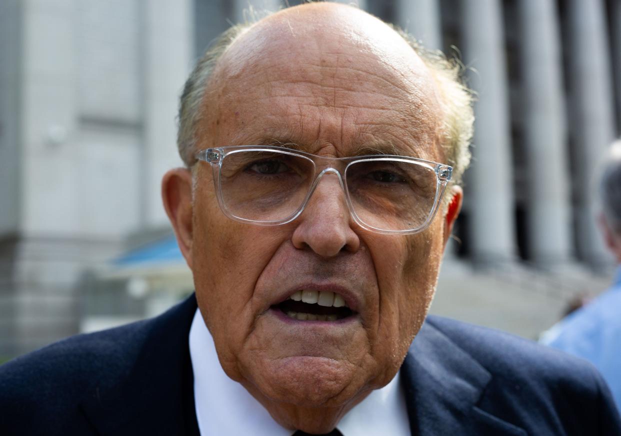 A close up shot of Former New York City Mayor Rudy Giuliani.